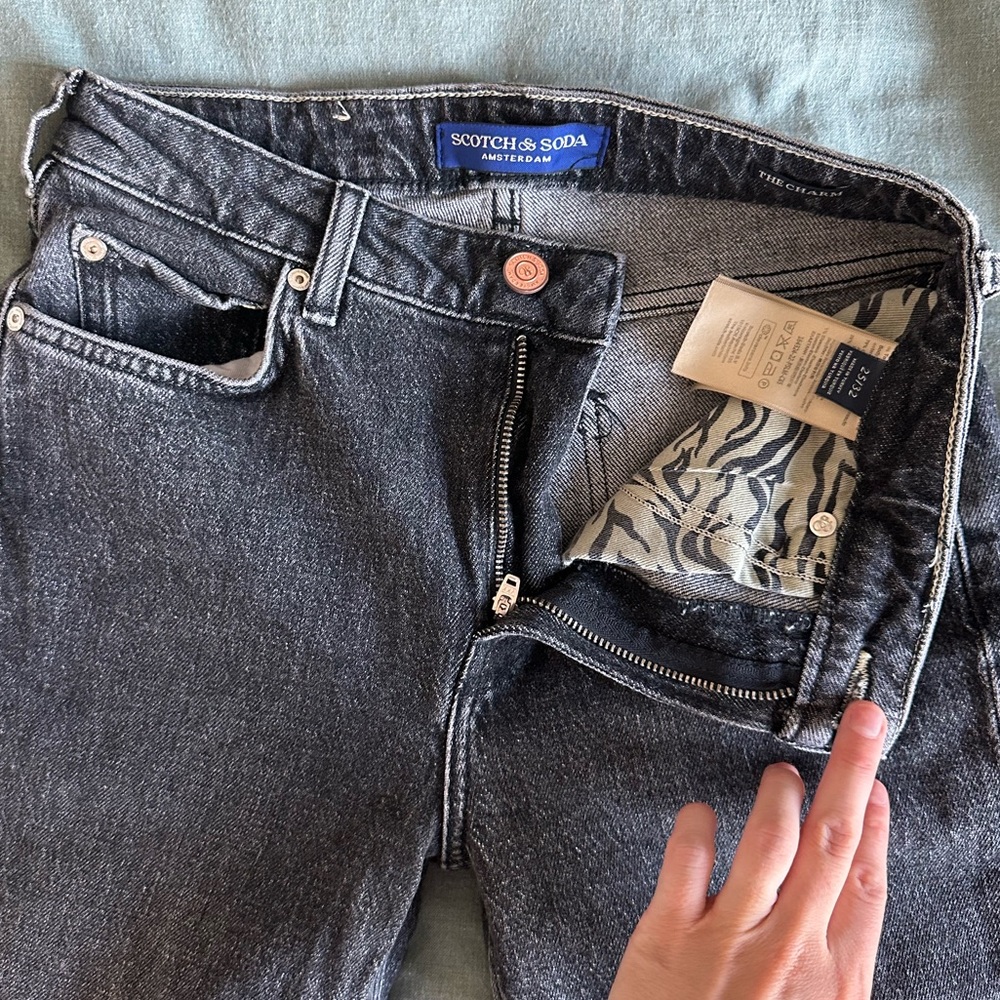Size 25 Scotch & Soda Faded Black Flare Jeans. Mid-high rise